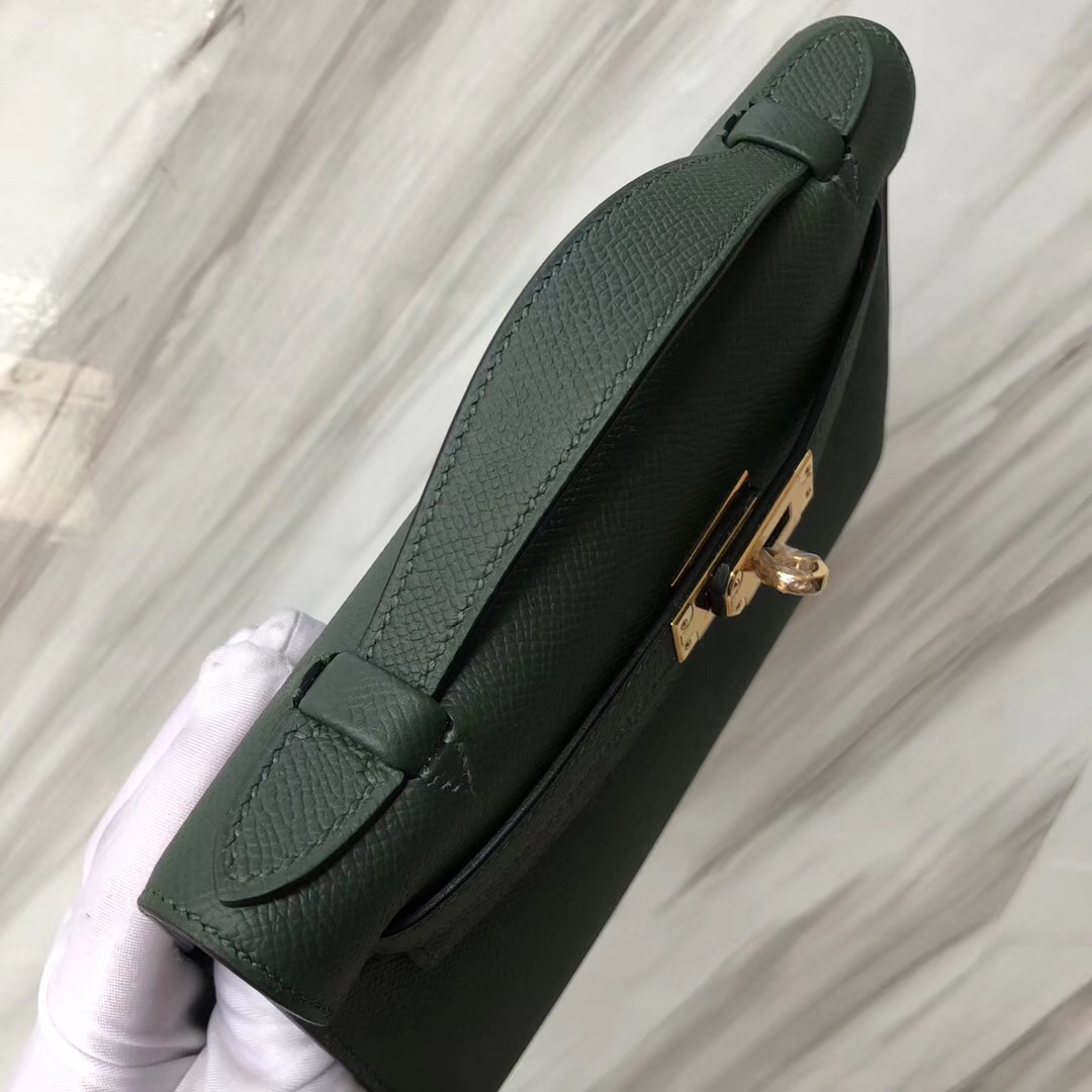 Hermes mini kelly 壹代 pochette 2Q英國綠 Vert Anglais