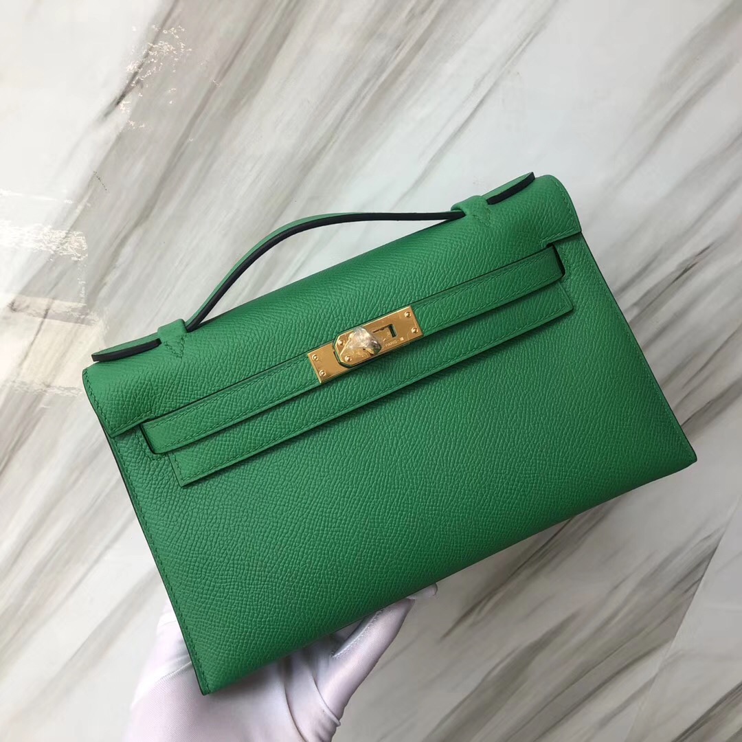 Singapore Hermes pochette mini kelly 壹代 1K竹子綠 Bombon