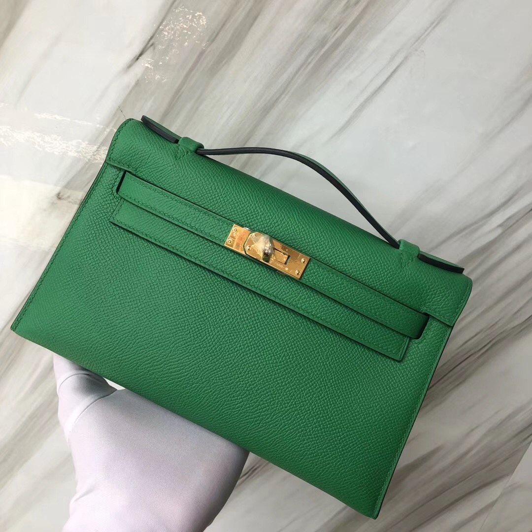 Singapore Hermes pochette mini kelly 壹代 1K竹子綠 Bombon