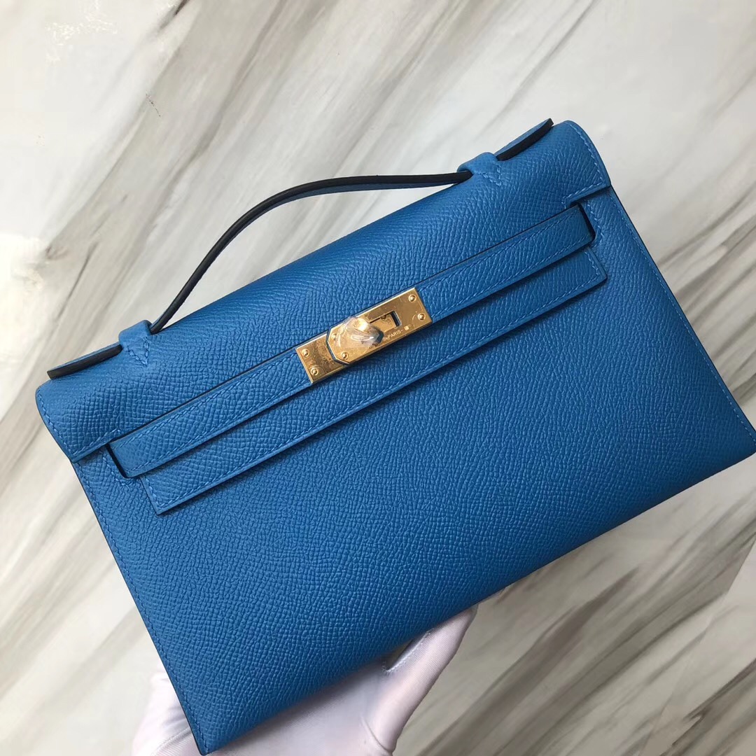 Hong Kong Hermes Mini kelly壹代 7W Blue izmir 伊茲密爾藍