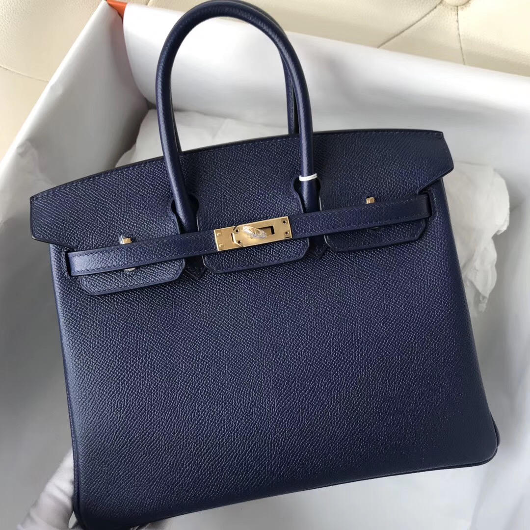 愛馬仕新加坡旗艦店 Hermes Birkin 25cm CK73宝石蓝 Blue sapphire