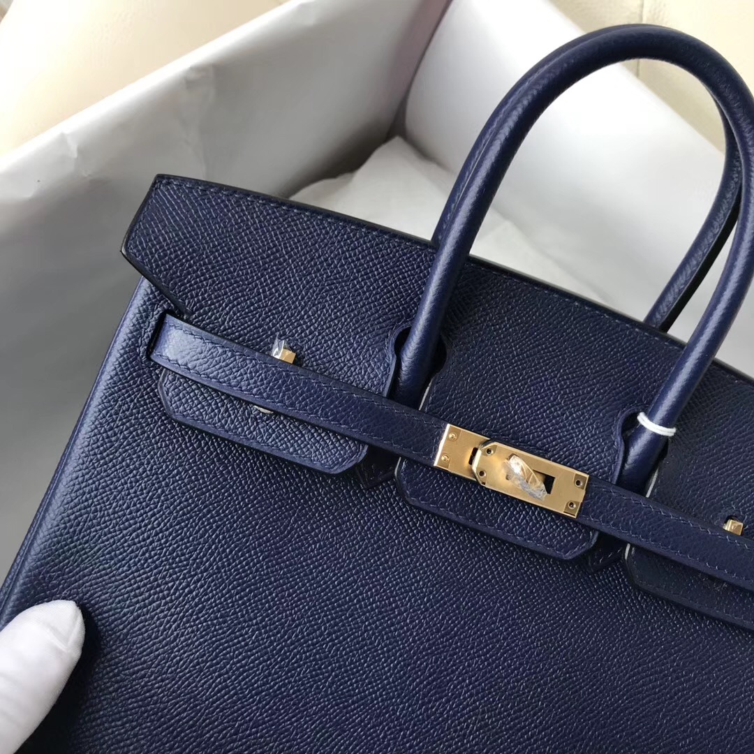 愛馬仕新加坡旗艦店 Hermes Birkin 25cm CK73宝石蓝 Blue sapphire