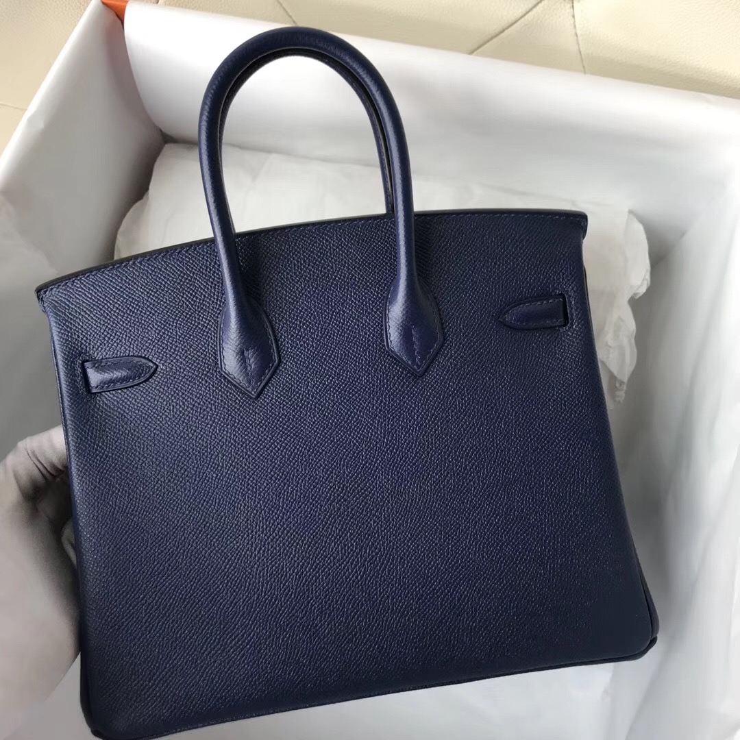 愛馬仕新加坡旗艦店 Hermes Birkin 25cm CK73宝石蓝 Blue sapphire