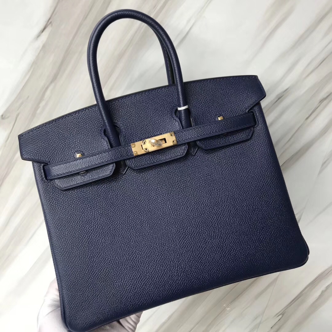 愛馬仕新加坡旗艦店 Hermes Birkin 25cm CK73宝石蓝 Blue sapphire