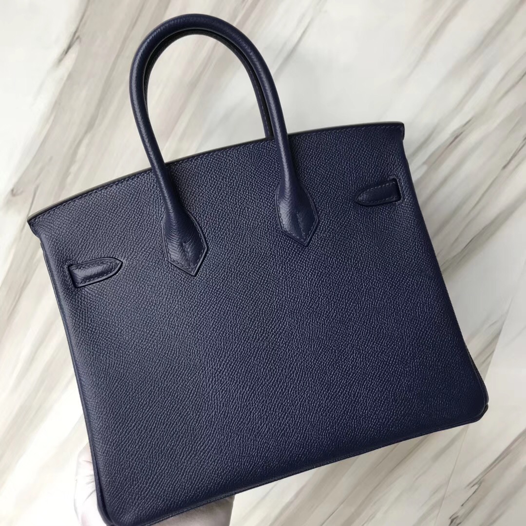 愛馬仕新加坡旗艦店 Hermes Birkin 25cm CK73宝石蓝 Blue sapphire