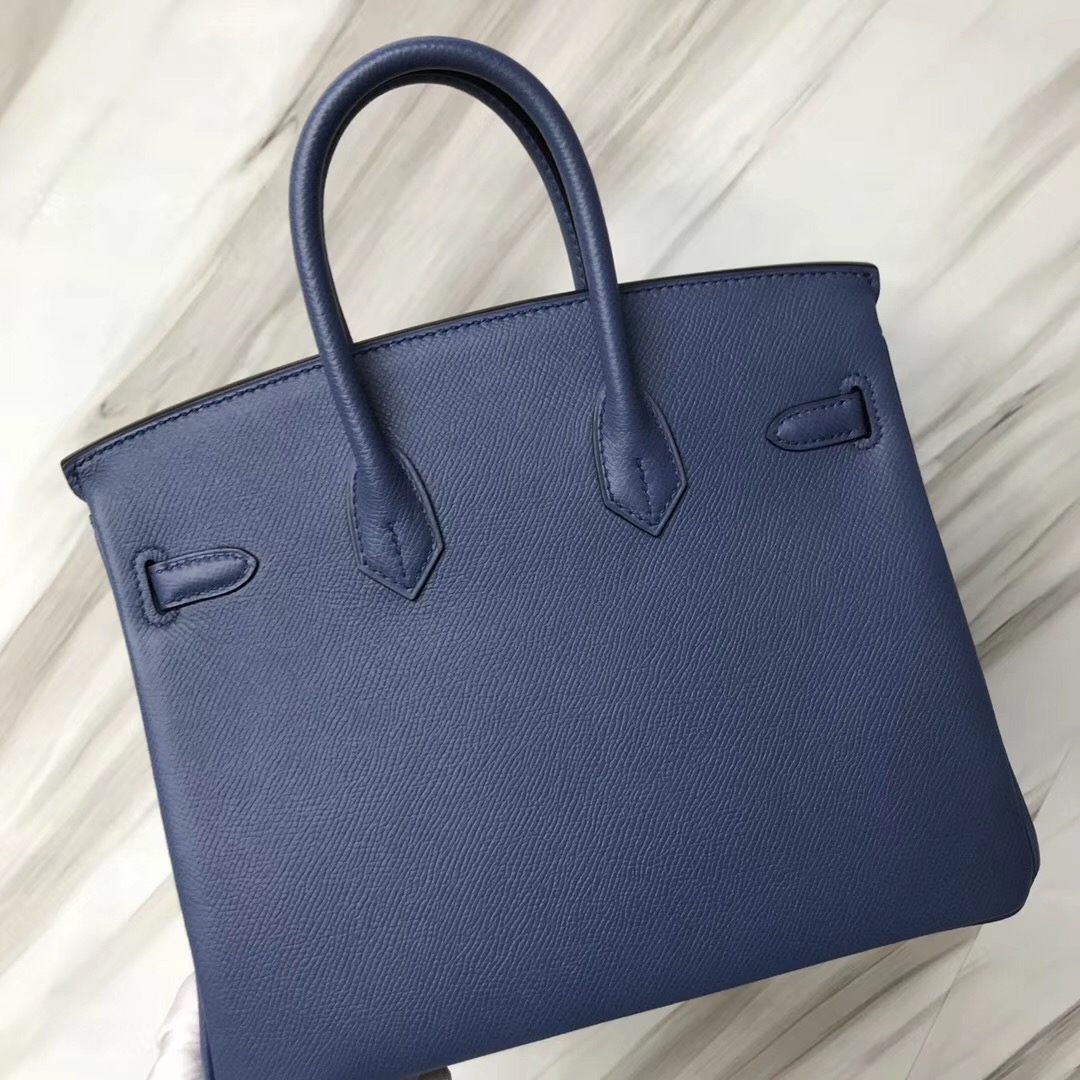 新加坡愛馬仕旗艦店 Hermes Birkin 25cm 7E明藍色 Blue Brighton