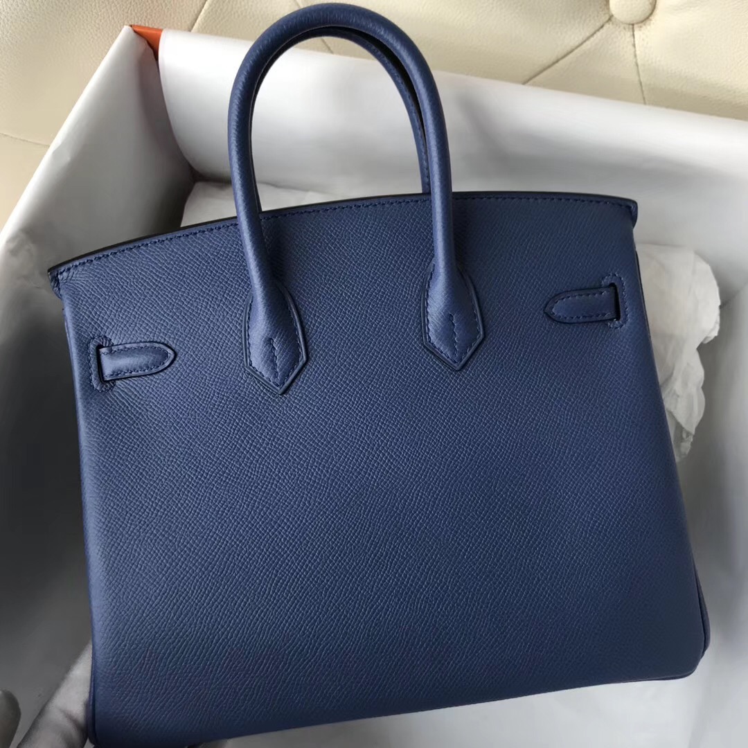 新加坡愛馬仕旗艦店 Hermes Birkin 25cm 7E明藍色 Blue Brighton