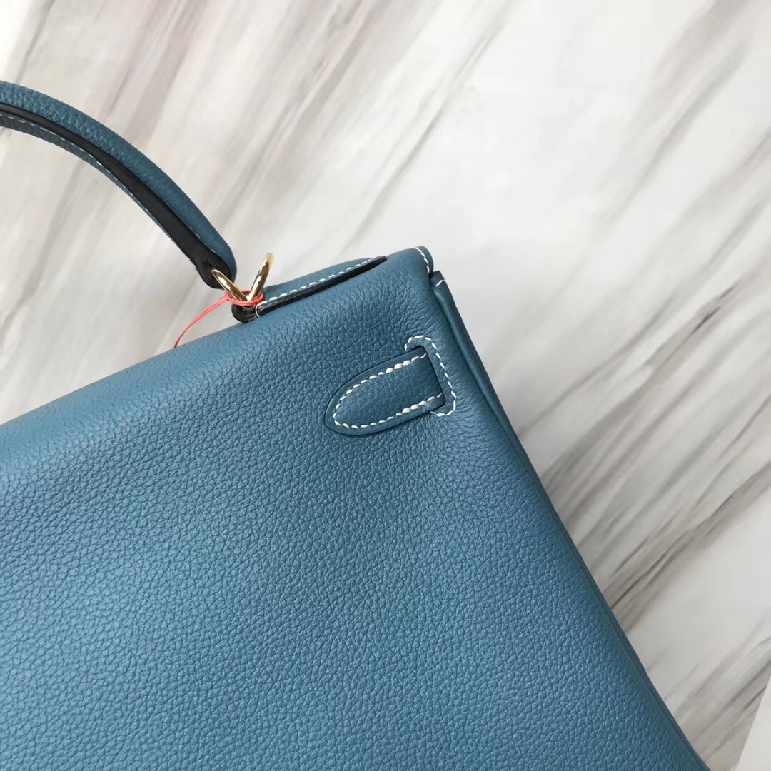 臺北愛馬仕麗晶精品專賣店 Hermes Kelly 28cm Togo CK75牛仔藍 Blue Jean