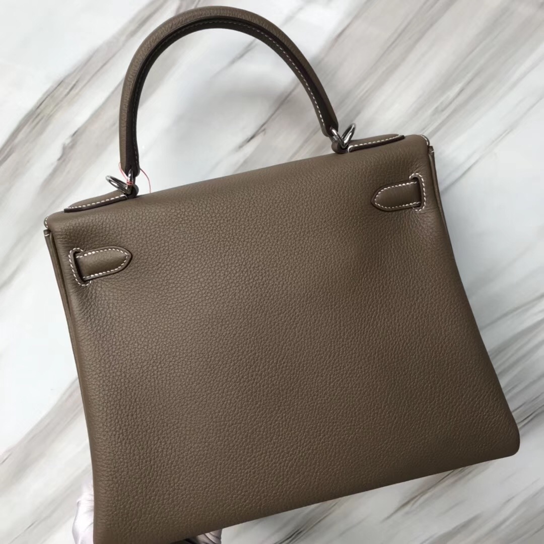 臺北麗晶精品專賣店 Hermes Kelly 28cm Togo CK18大象灰 Etoupe