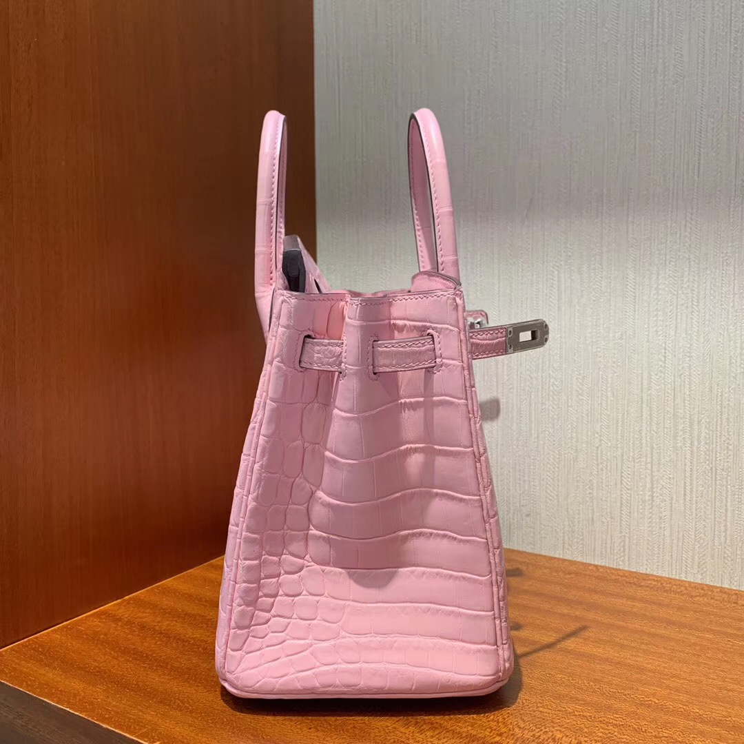 Malaysia Hermes Birkin 25cm 5P Pink 櫻花粉 霧面兩點 尼羅鱷