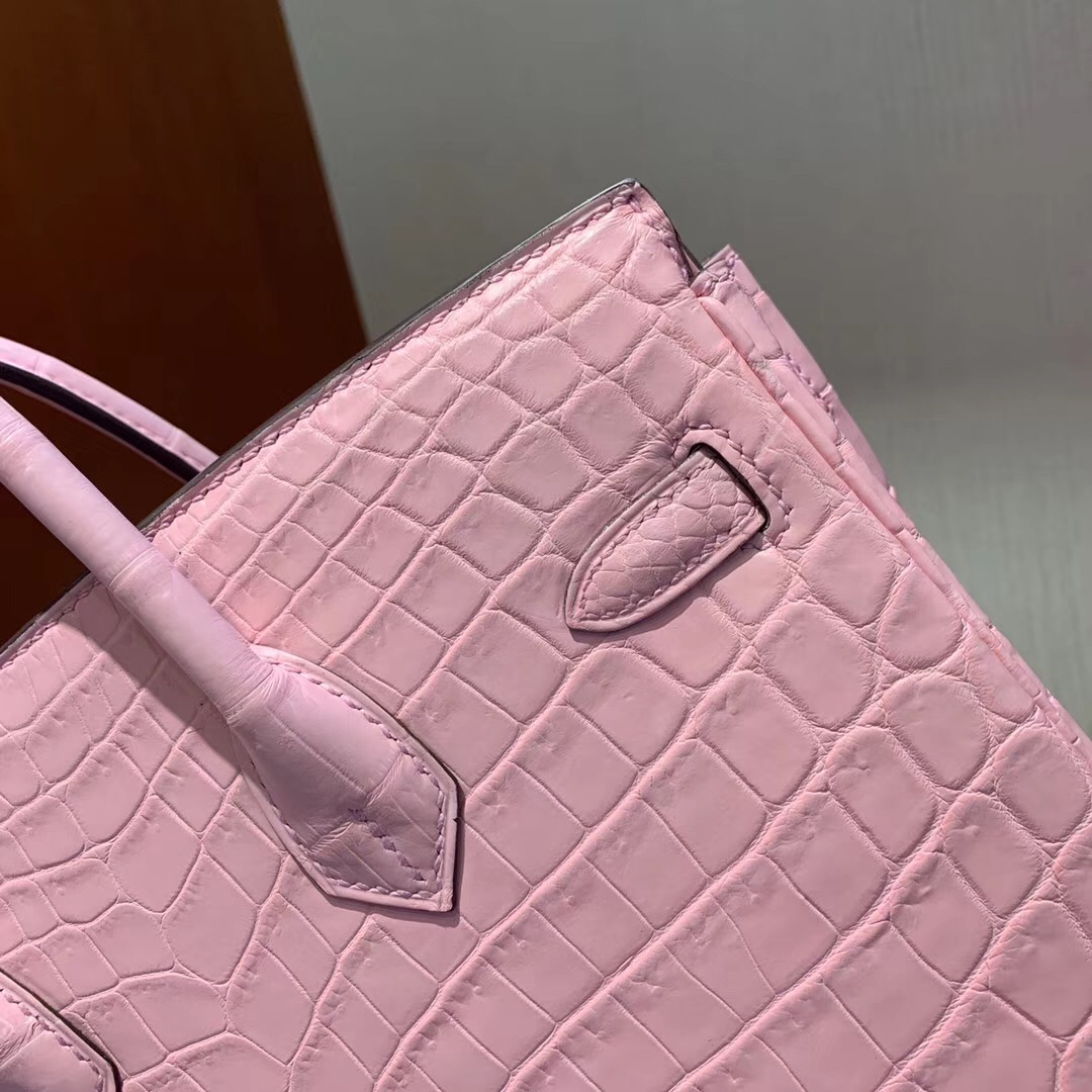 Malaysia Hermes Birkin 25cm 5P Pink 櫻花粉 霧面兩點 尼羅鱷