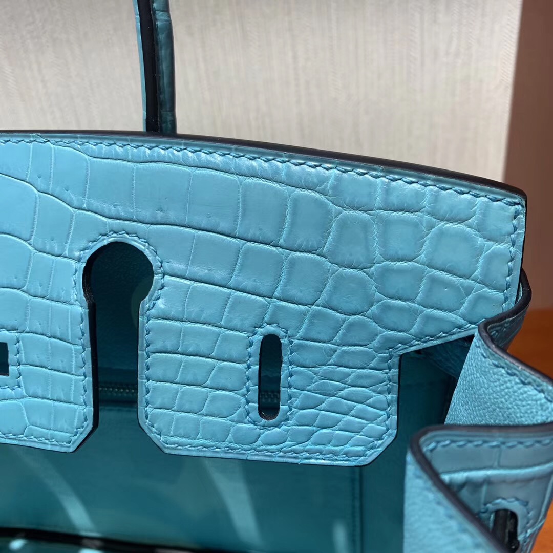 Malaysia Hermes Birkin 25cm 3Z聖利息亞蘭 霧面兩點 尼羅鱷