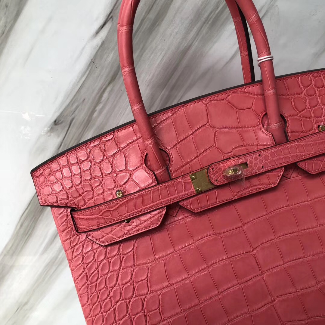 Hermes Birkin 30cm A5 Bouganinviller 杜鵑紅 Matte alligator crocodile美洲鱷