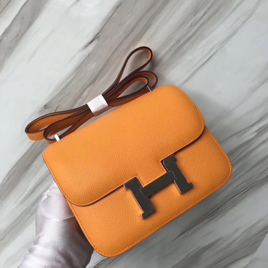 Malaysia Hermes Constance 19cm MNI Epsom皮 i9杏黃色 Airport