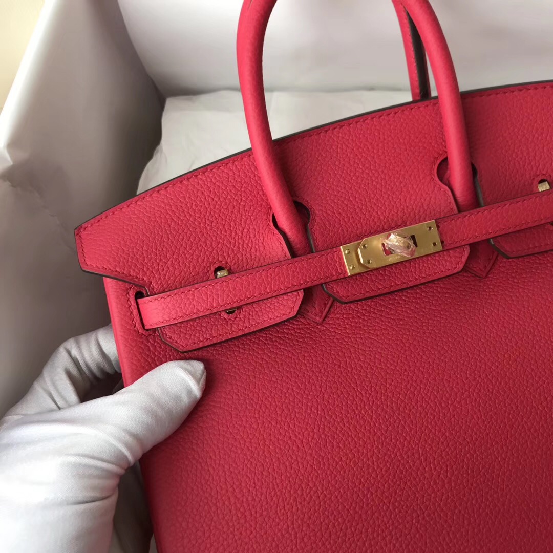 愛馬仕鉑金包臺北專賣店  Hermes Birkin 25cm Togo I6極致粉 Rose extreme