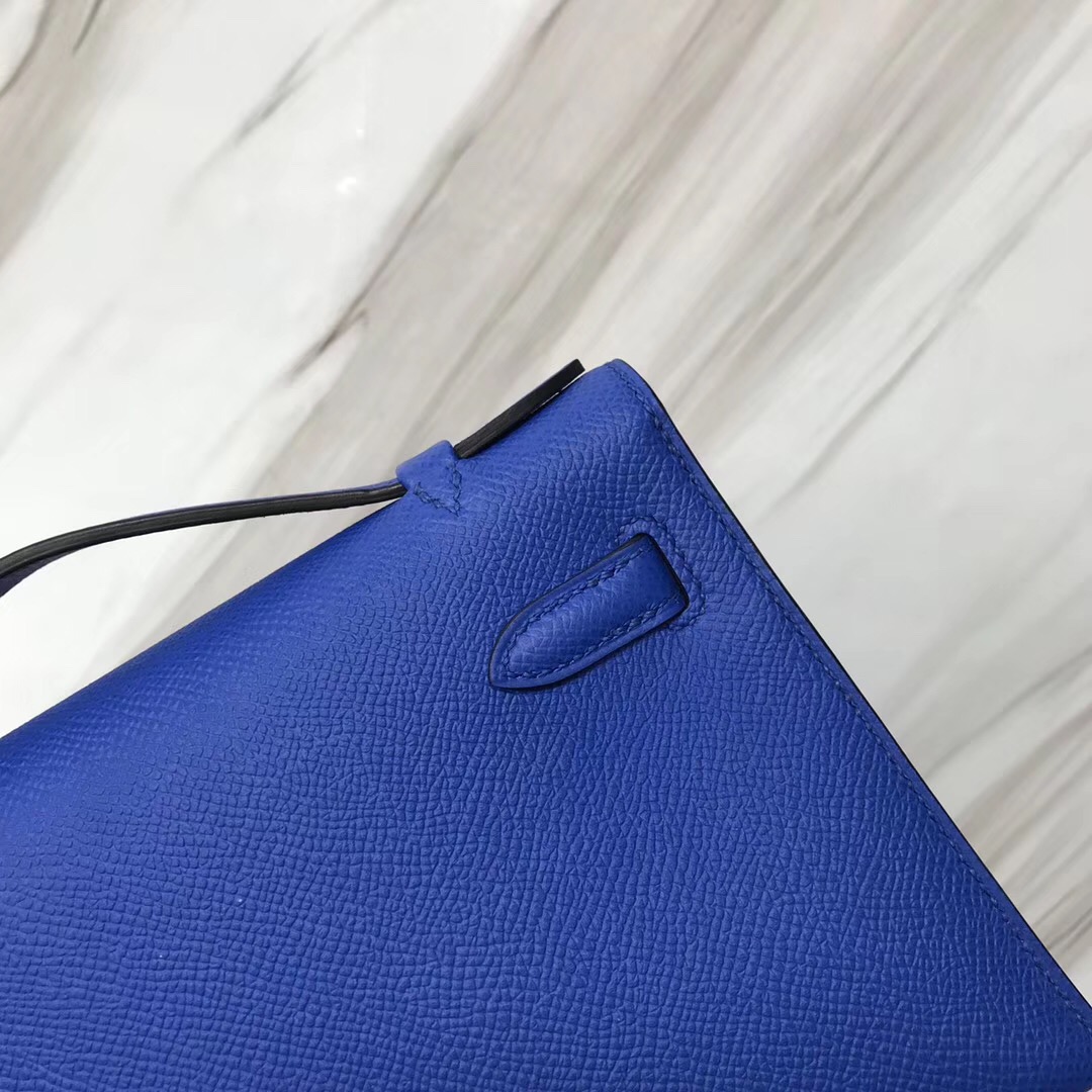 Hermes MiniKelly 壹代 Pochette Epsom I7 Blue zellige 琉璃藍