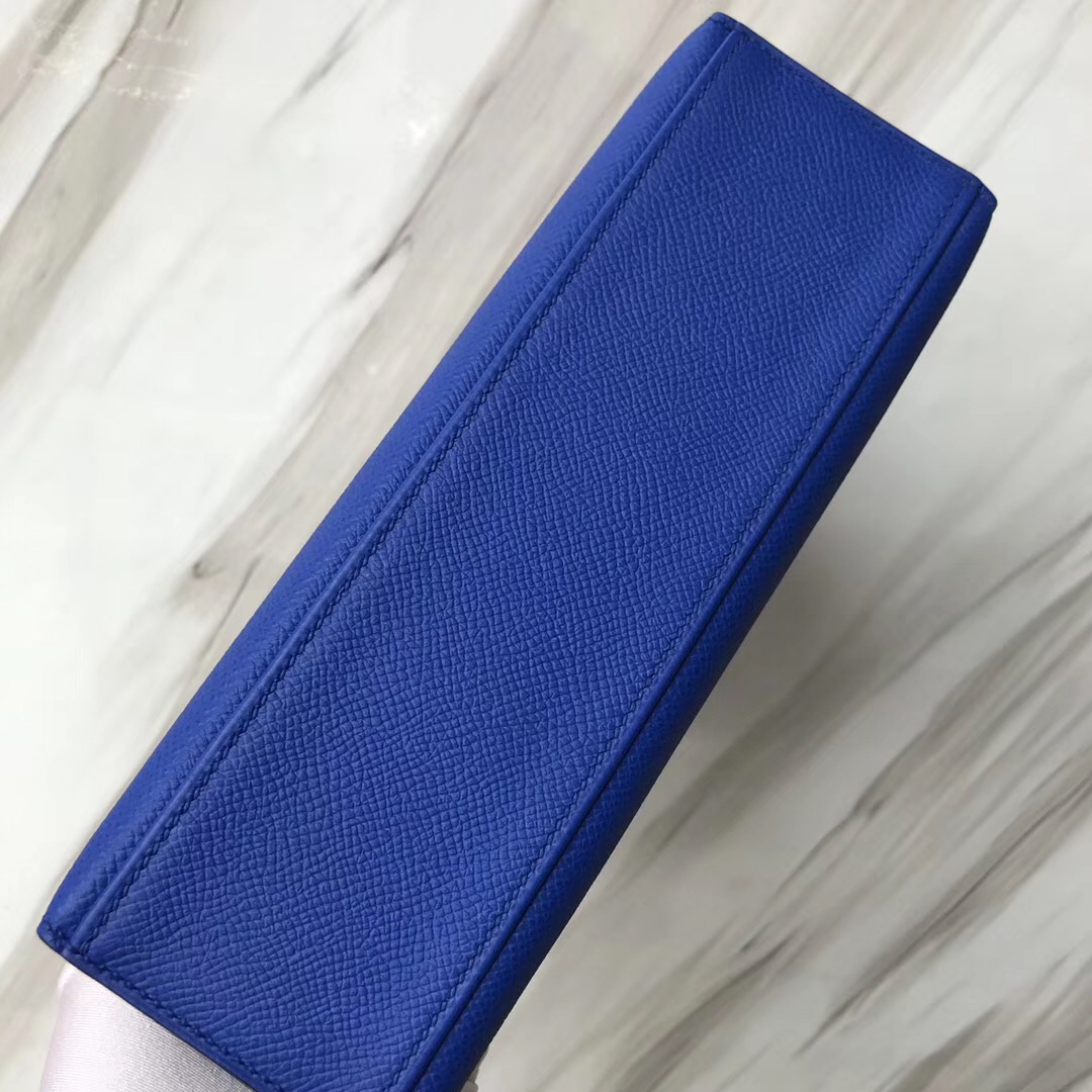 Hermes MiniKelly 壹代 Pochette Epsom I7 Blue zellige 琉璃藍