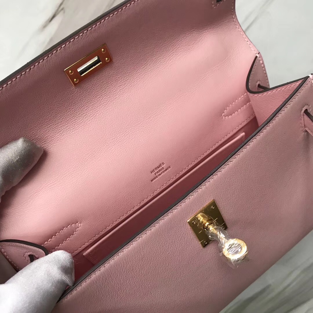 Hermes MiniKelly 3Q新櫻花粉 新粉色 Rose Sakura Swift calfskin