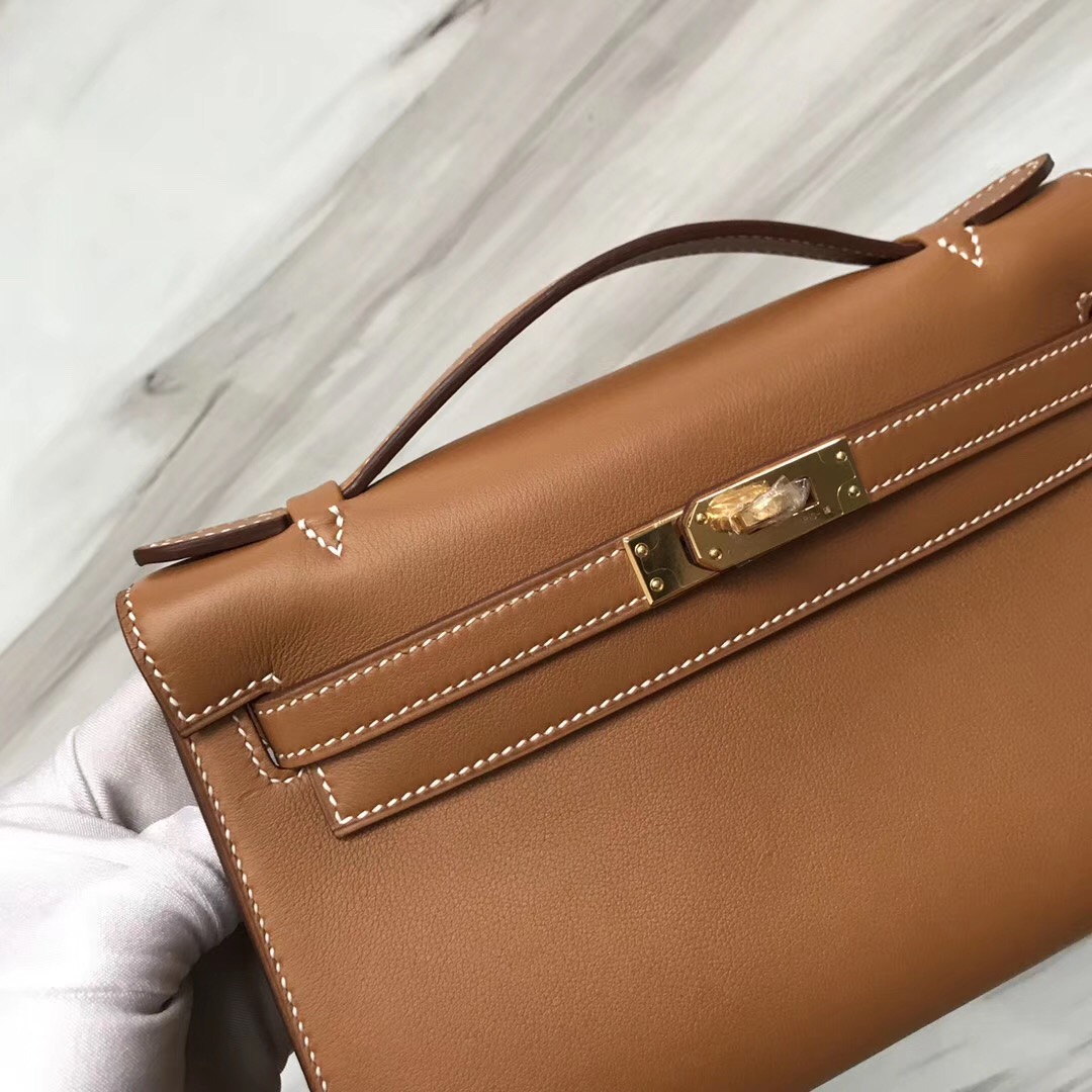 Malaysia Hermes MiniKelly pochette 1H toffee 太妃糖 Swift calfskin