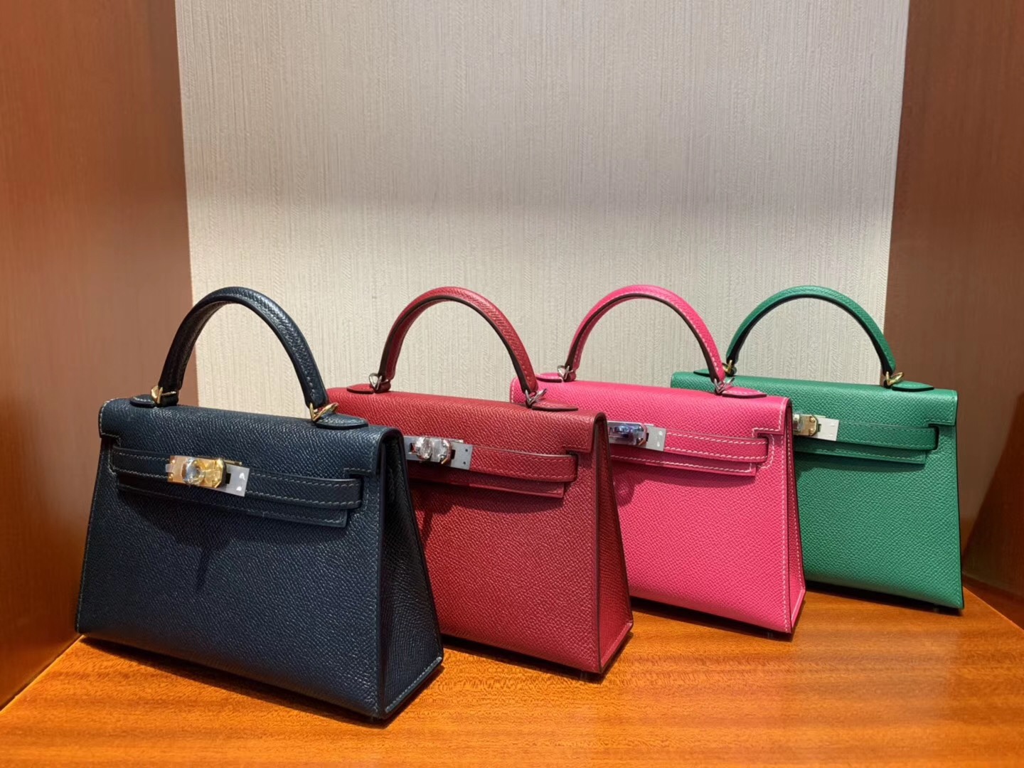 Taiwan Hermes Mini kelly二代 Epsom 6O松柏綠 Vert cypres