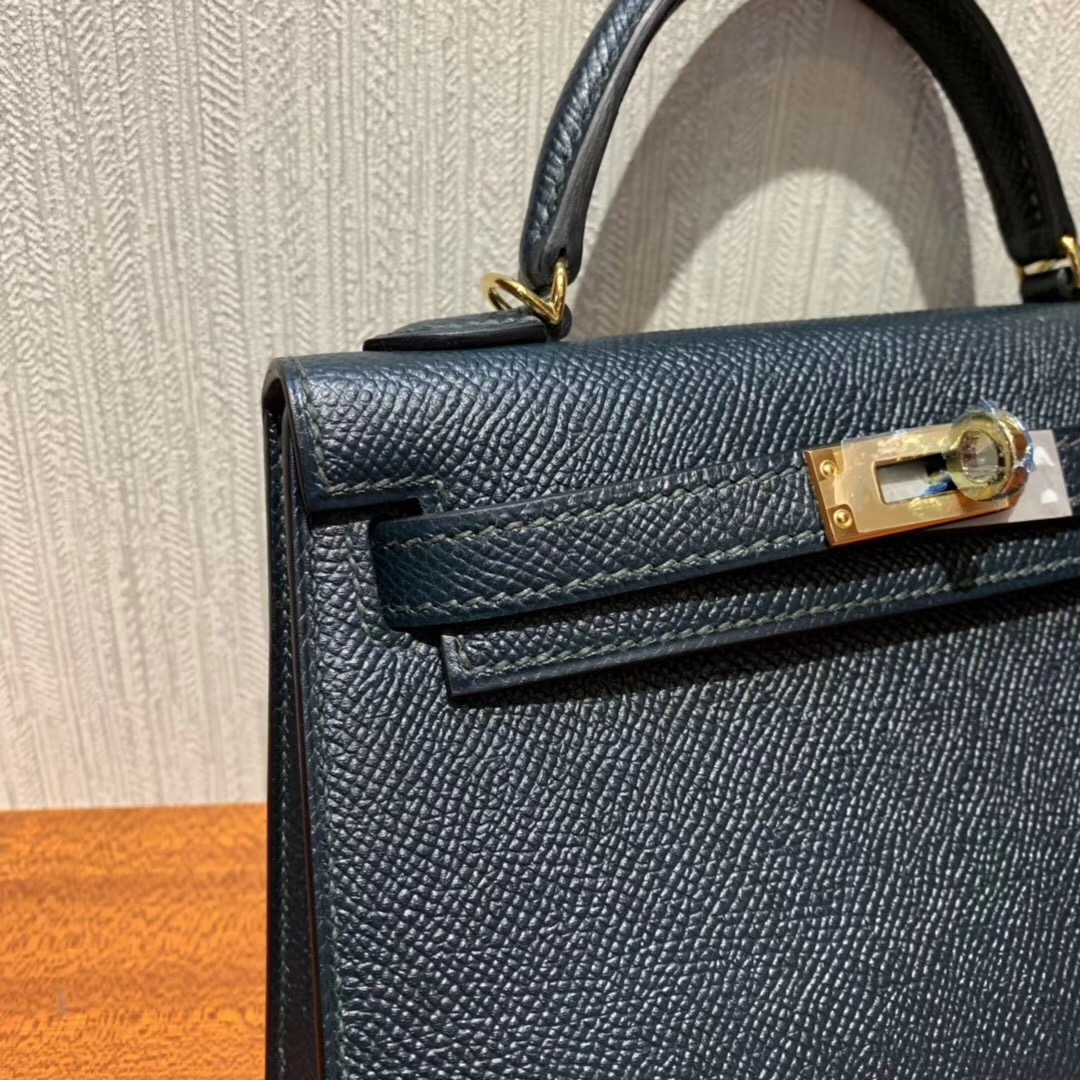 Taiwan Hermes Mini kelly二代 Epsom 6O松柏綠 Vert cypres