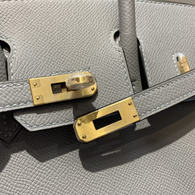 Hermes HSS Birkin 25cm 4Z海鷗灰 Gris Mouette/9V Jaune Dor 太陽黃