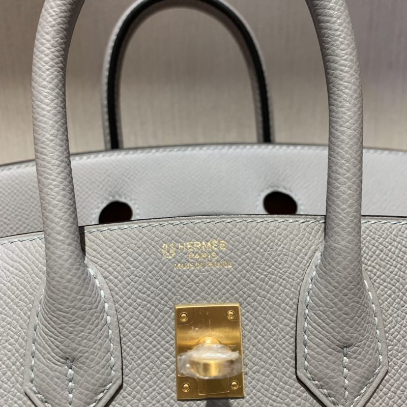 Hermes HSS Birkin 25cm 4Z海鷗灰 Gris Mouette/9V Jaune Dor 太陽黃