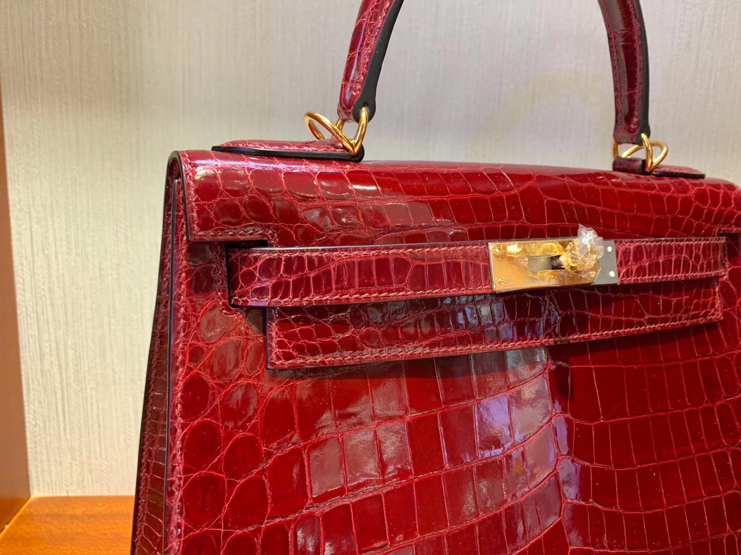 Hermes Kelly Bag 28cm F5勃艮第酒紅 Bourgogne 亮面兩點 尼羅鱷