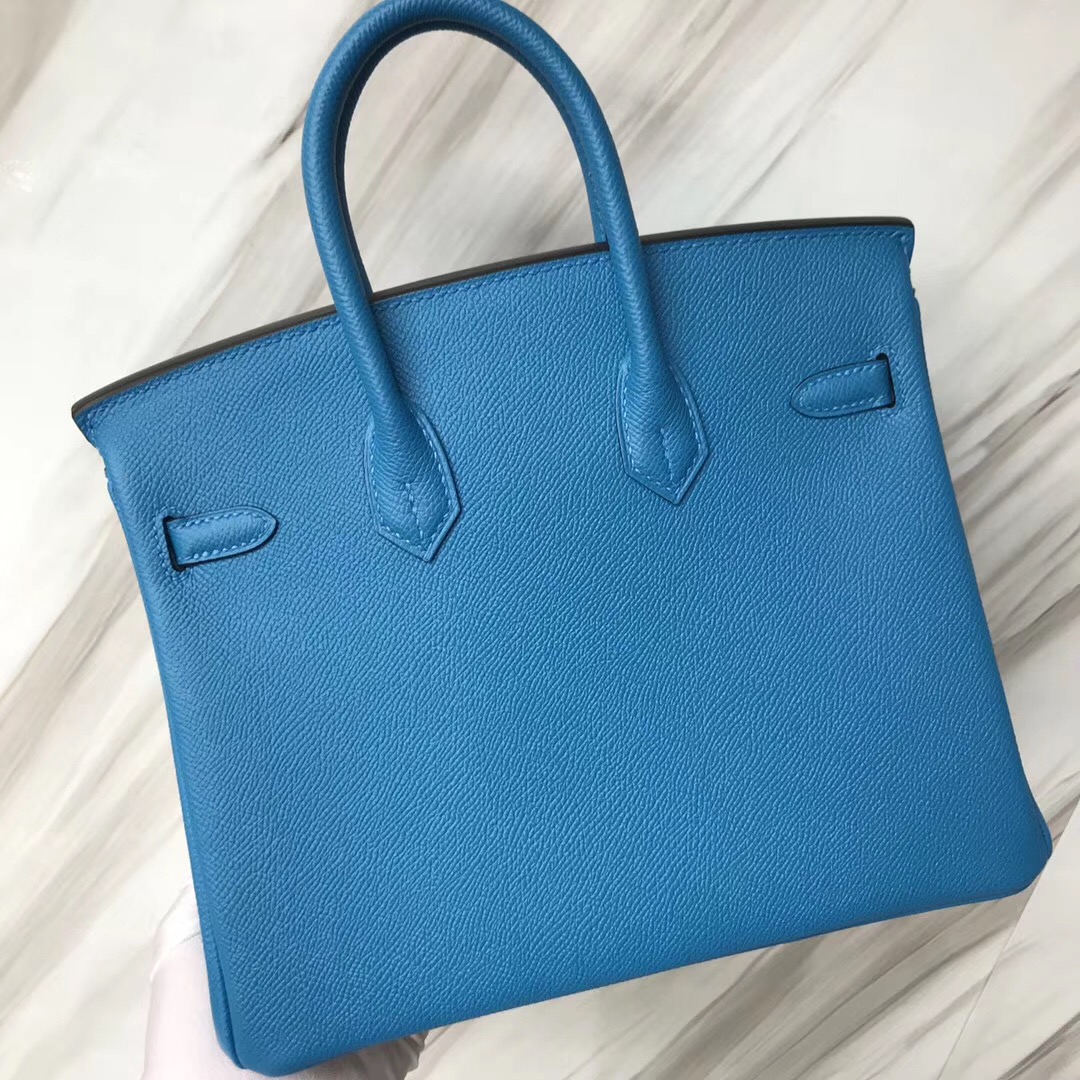 新加坡愛馬仕包包 鉑金包 Hermes Brikin 25cm B3坦桑尼亞藍 Blue Zanzibar