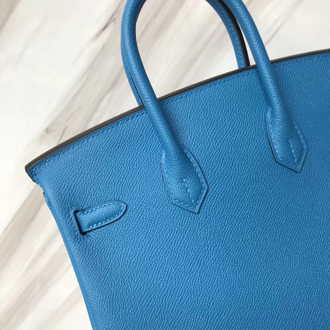 新加坡愛馬仕包包 鉑金包 Hermes Brikin 25cm B3坦桑尼亞藍 Blue Zanzibar