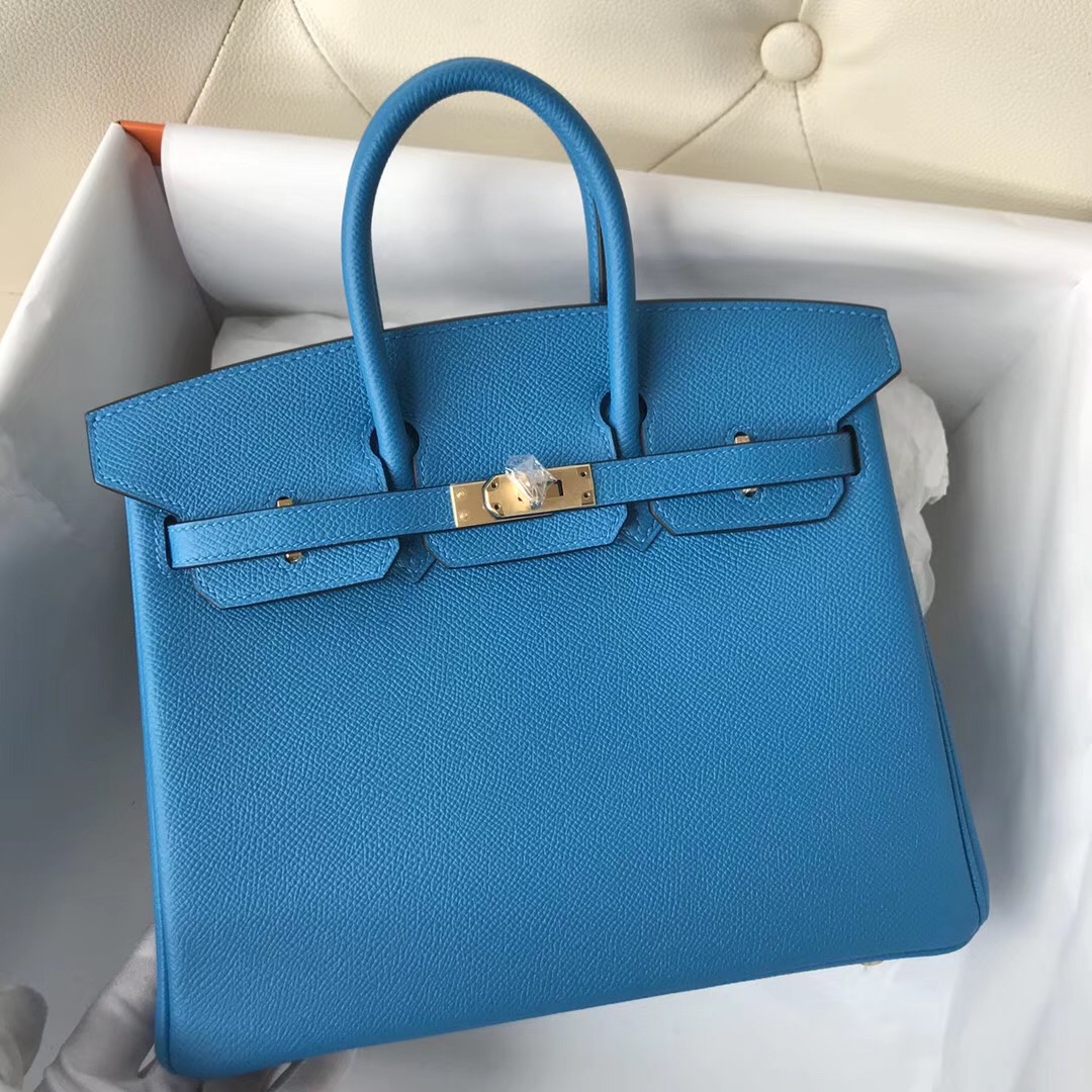 新加坡愛馬仕包包 鉑金包 Hermes Brikin 25cm B3坦桑尼亞藍 Blue Zanzibar