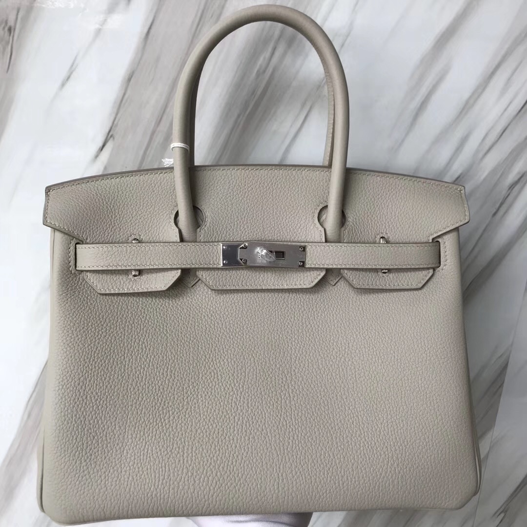 新加坡愛馬仕包包Singapore Hermes Birkin 30cm CK80 Pearl Grey 珍珠灰