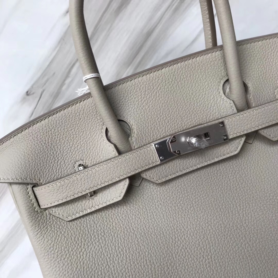 新加坡愛馬仕包包Singapore Hermes Birkin 30cm CK80 Pearl Grey 珍珠灰