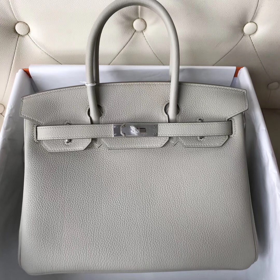 新加坡愛馬仕包包Singapore Hermes Birkin 30cm CK80 Pearl Grey 珍珠灰