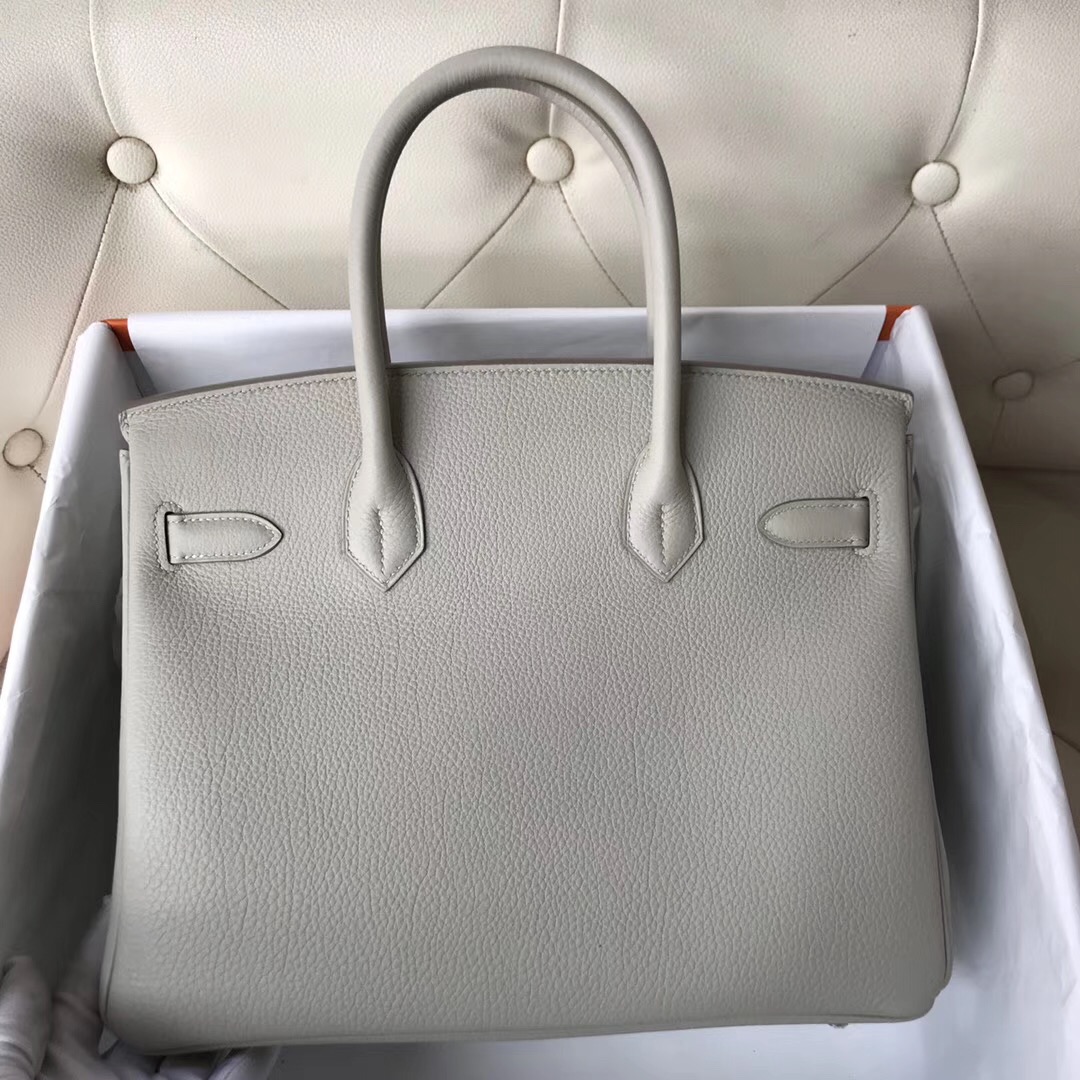 新加坡愛馬仕包包Singapore Hermes Birkin 30cm CK80 Pearl Grey 珍珠灰