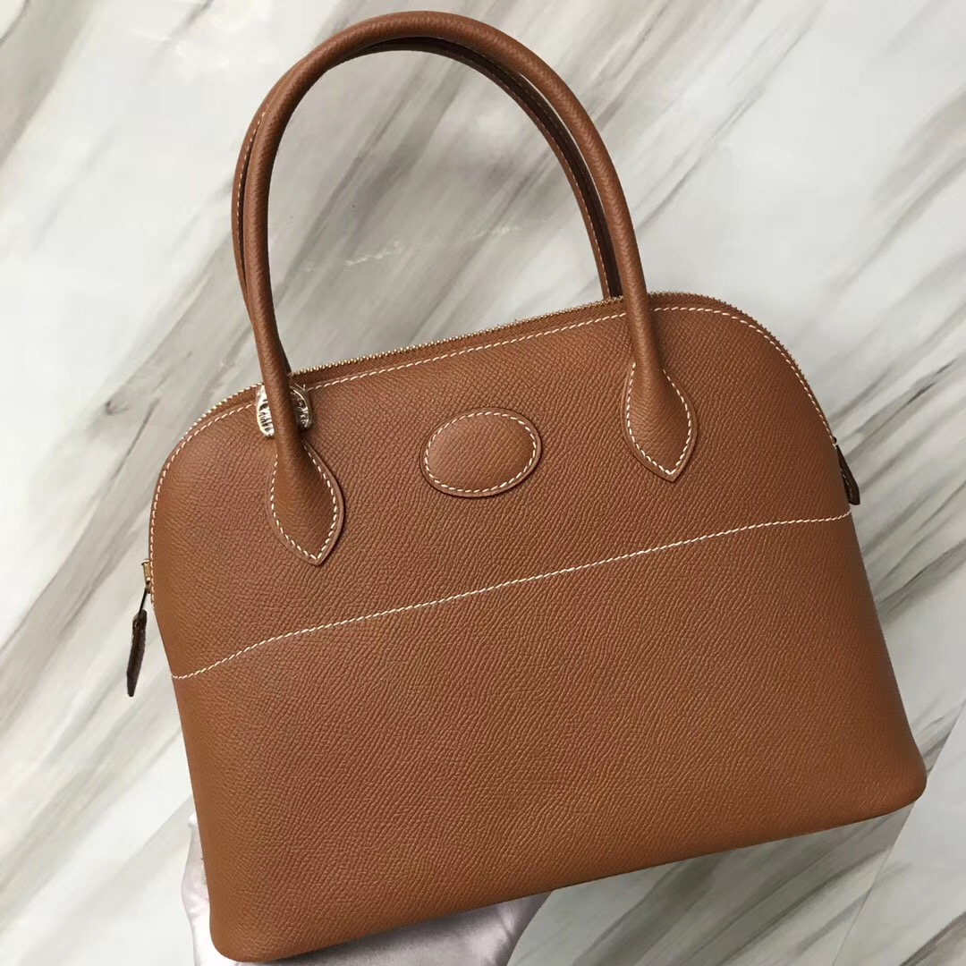 澳大利亞愛馬仕保齡球包價格 Authentic Hermes bolide 27cm CK37 金棕色 gold