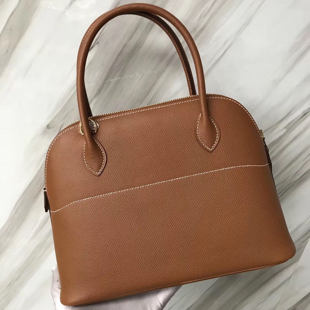 澳大利亞愛馬仕保齡球包價格 Authentic Hermes bolide 27cm CK37 金棕色 gold