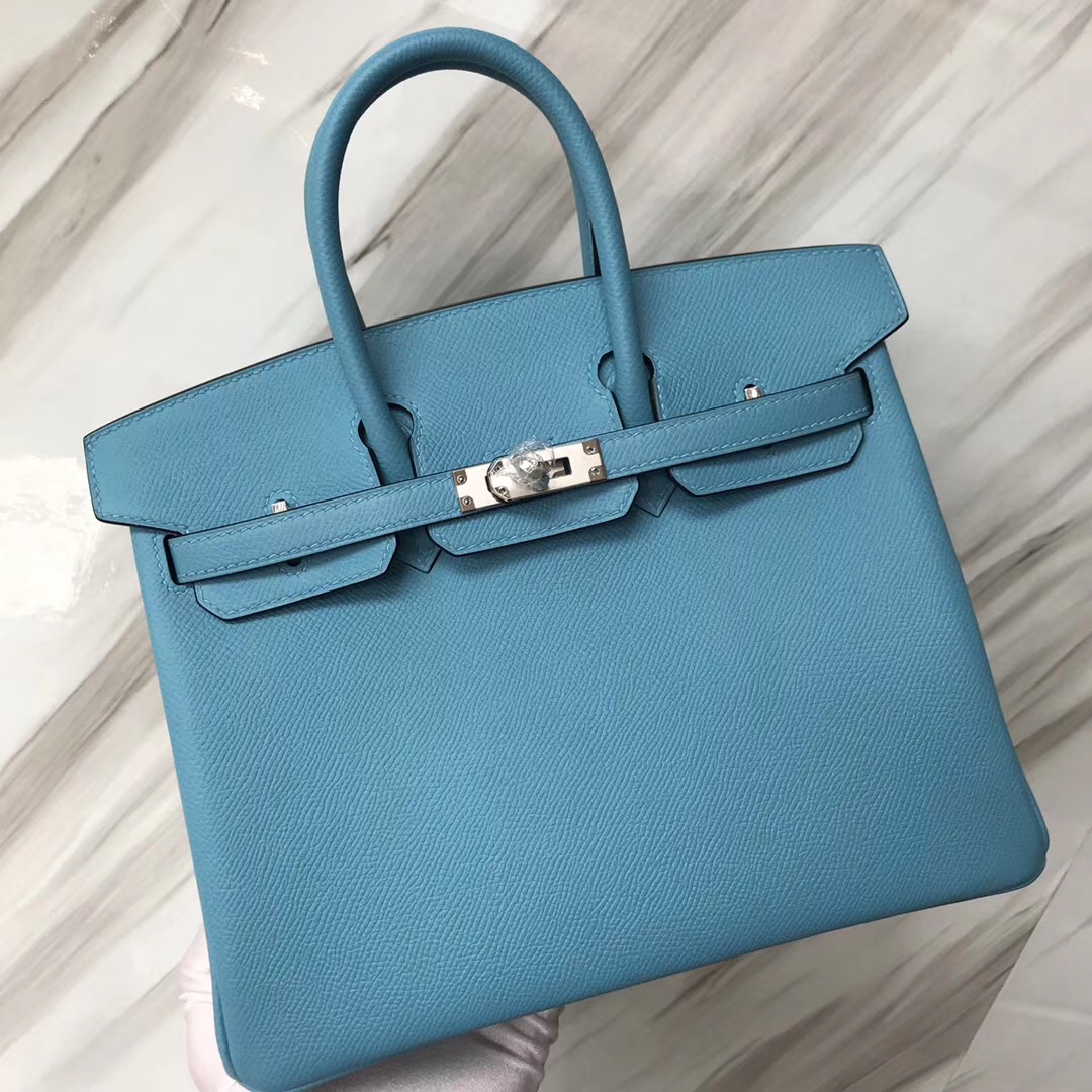 愛馬仕包包香港專賣店 鉑金包價格 Hermes Birkin 25cm P3 北方藍 Blue de nord