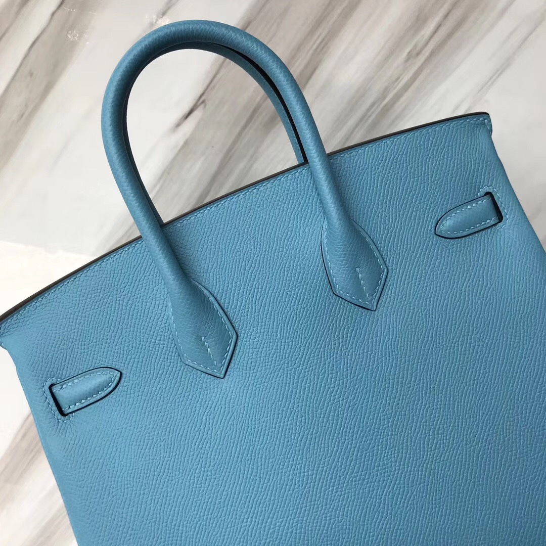 愛馬仕包包香港專賣店 鉑金包價格 Hermes Birkin 25cm P3 北方藍 Blue de nord