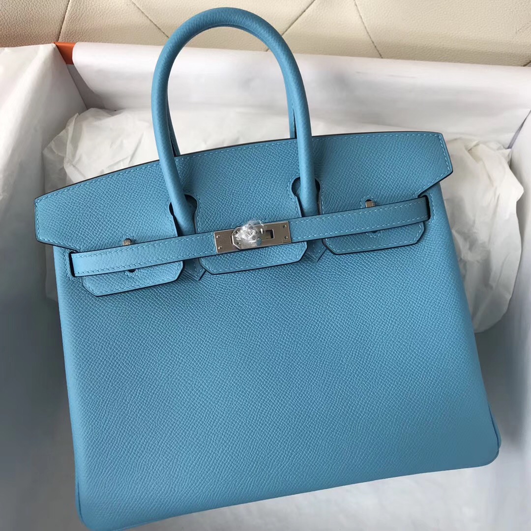 愛馬仕包包香港專賣店 鉑金包價格 Hermes Birkin 25cm P3 北方藍 Blue de nord