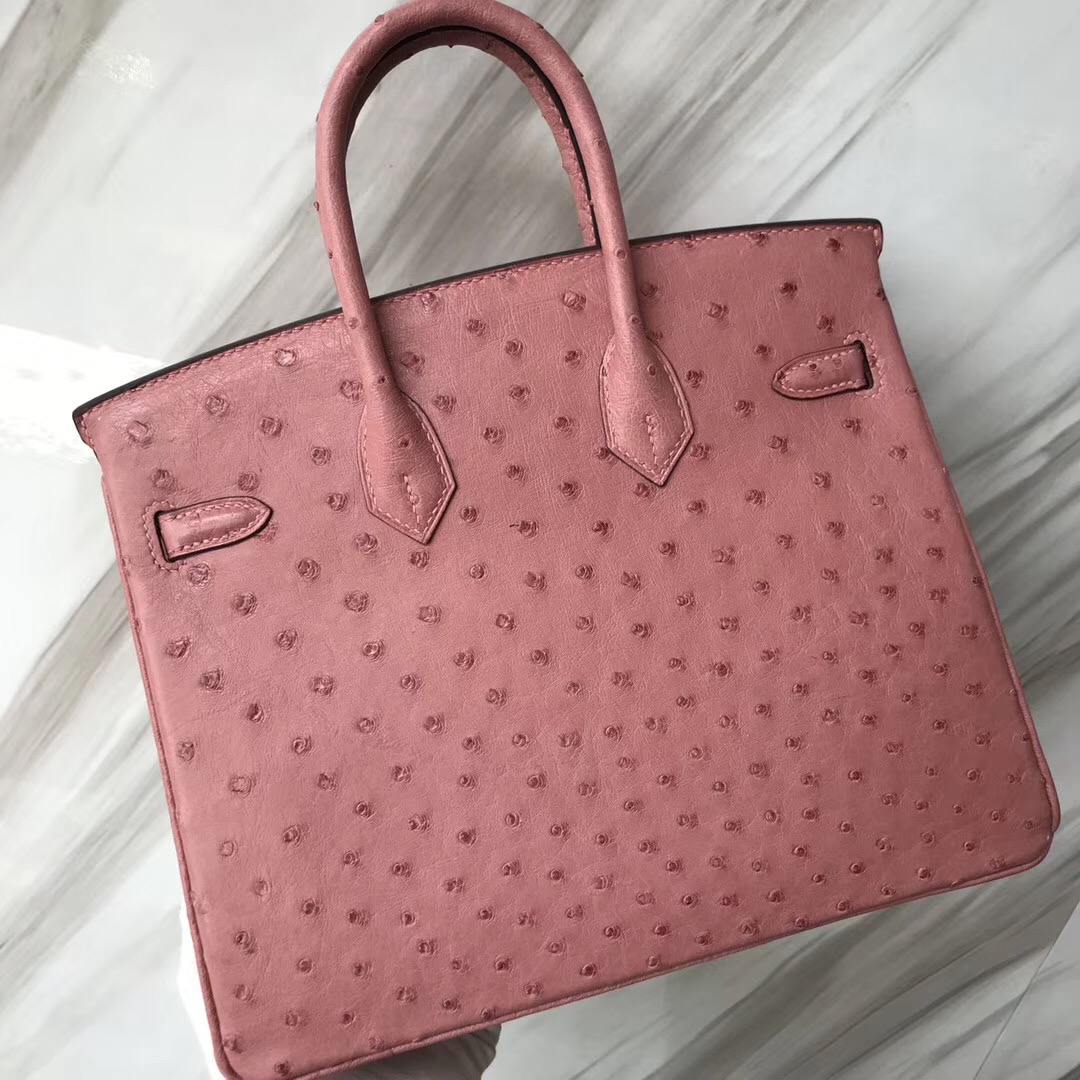 Hong Kong Hermes Birkin 25cm CK94 TerreCuite 陶瓷粉 南非KK鴕鳥皮