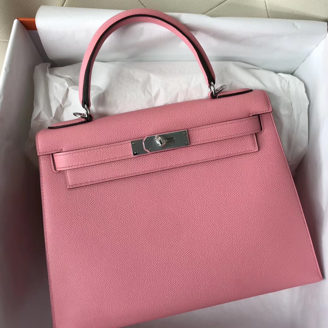 臺灣高雄市愛馬仕凱莉包圖片Taiwan Hermes Kelly 28cm 1Q奶昔粉 Rose Confetti