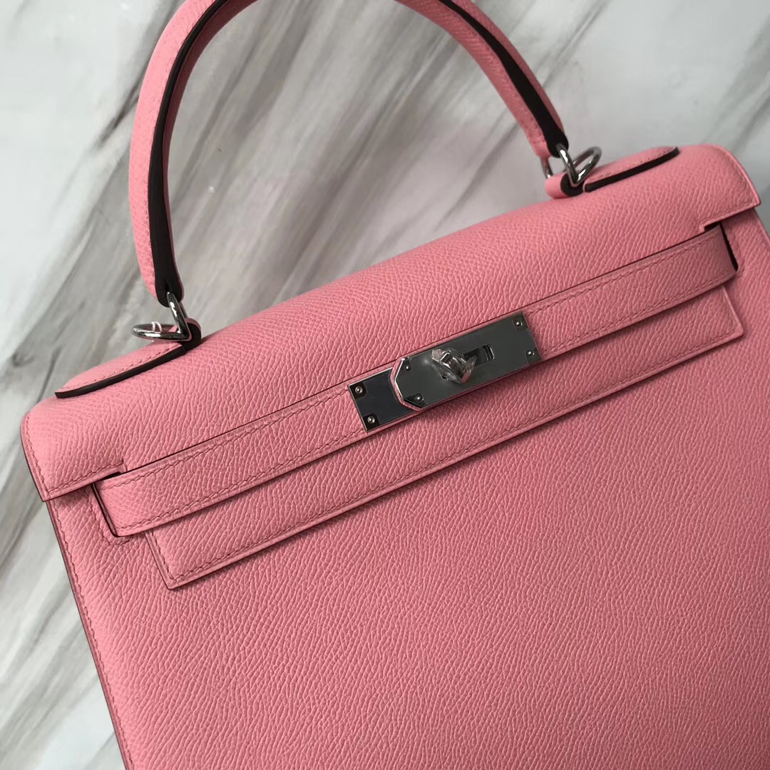 臺灣高雄市愛馬仕凱莉包圖片Taiwan Hermes Kelly 28cm 1Q奶昔粉 Rose Confetti