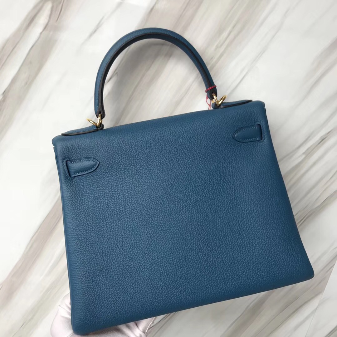 香港愛馬仕怎麼才不用配貨 Hermes Kelly 28cm S7 加利西亞藍 blue de galice凱莉包