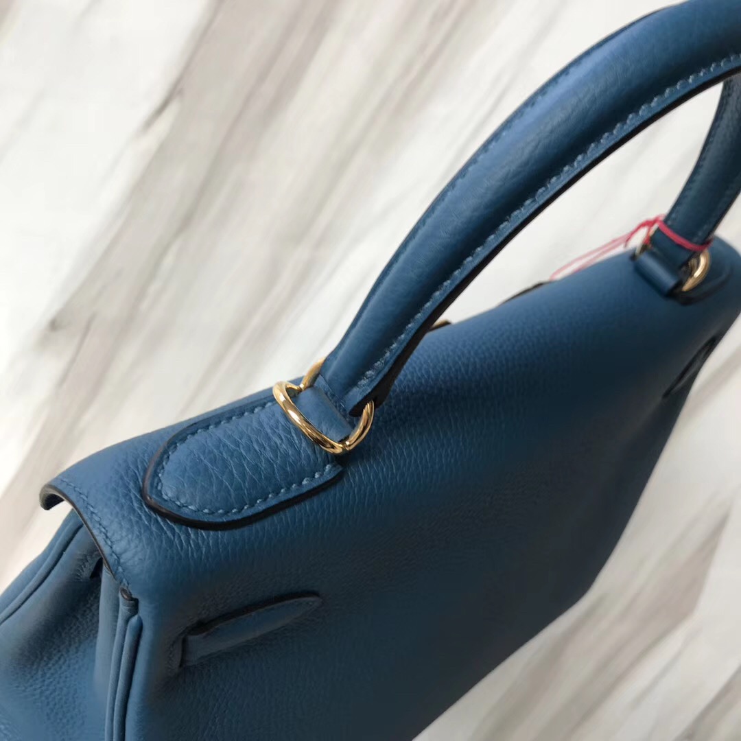 香港愛馬仕怎麼才不用配貨 Hermes Kelly 28cm S7 加利西亞藍 blue de galice凱莉包