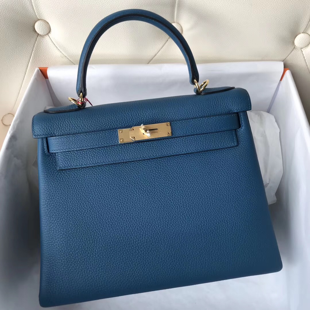 香港愛馬仕怎麼才不用配貨 Hermes Kelly 28cm S7 加利西亞藍 blue de galice凱莉包