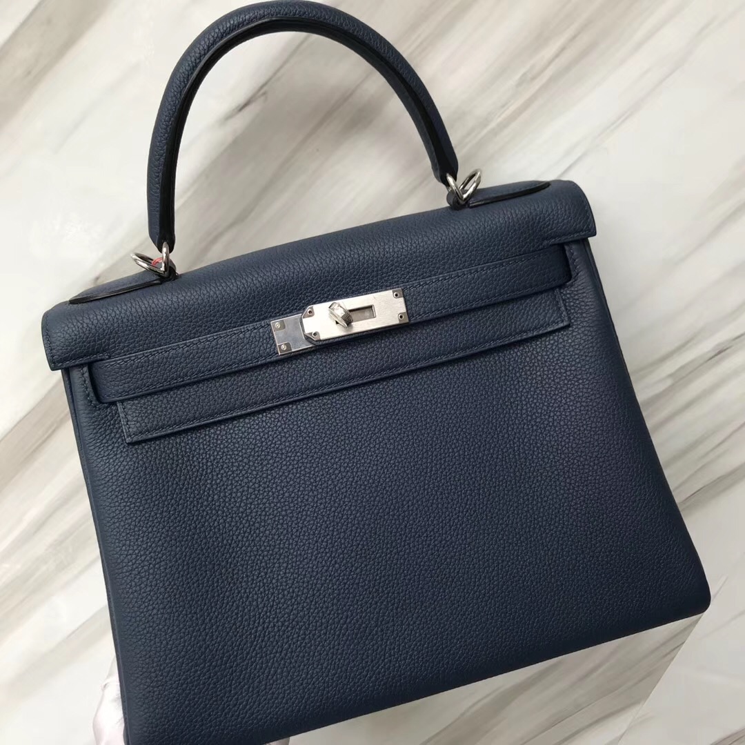 愛馬仕凱莉包迪拜買劃算嗎 Hermes Kelly 28cm Bag 1P鴨子藍 Blue Colvert