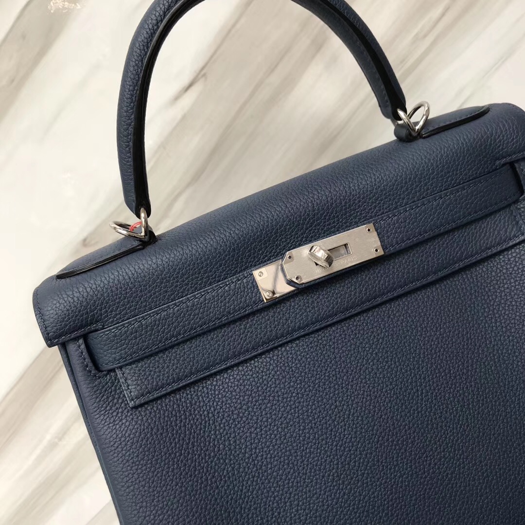 愛馬仕凱莉包迪拜買劃算嗎 Hermes Kelly 28cm Bag 1P鴨子藍 Blue Colvert