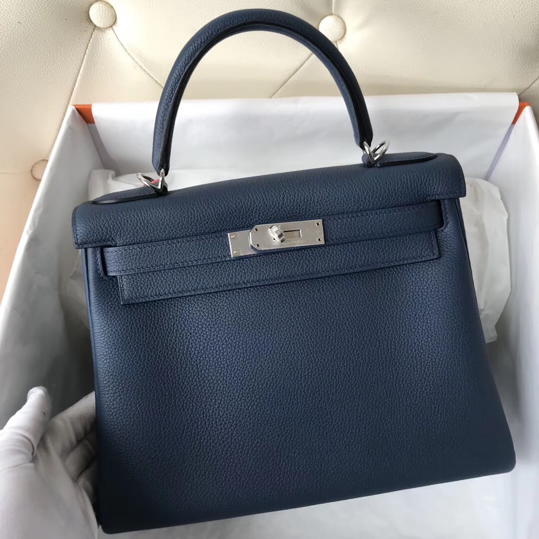 愛馬仕凱莉包迪拜買劃算嗎 Hermes Kelly 28cm Bag 1P鴨子藍 Blue Colvert