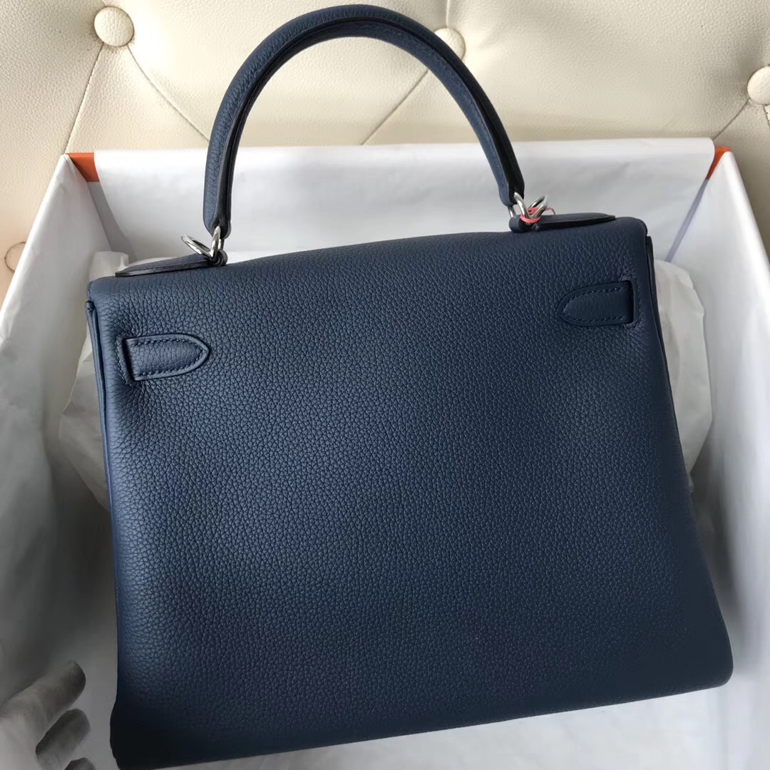 愛馬仕凱莉包迪拜買劃算嗎 Hermes Kelly 28cm Bag 1P鴨子藍 Blue Colvert